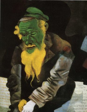 Jew in Green contemporary Marc Chagall Oil Paintings
